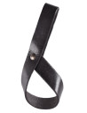 Tahalí simple for horn in leather, black