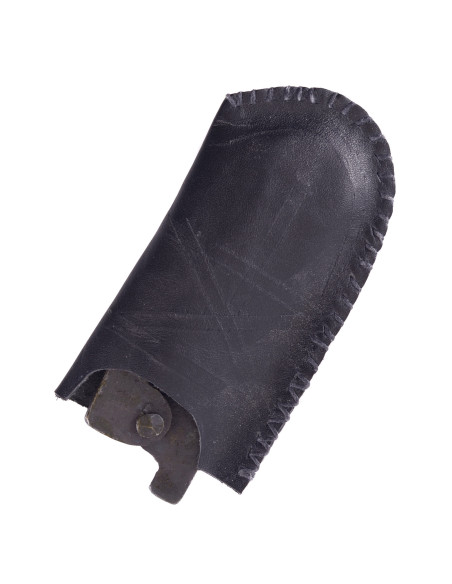 Medieval hand-forged iron knife, with...