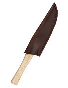 Small Seax type knife with damascus steel blade 2