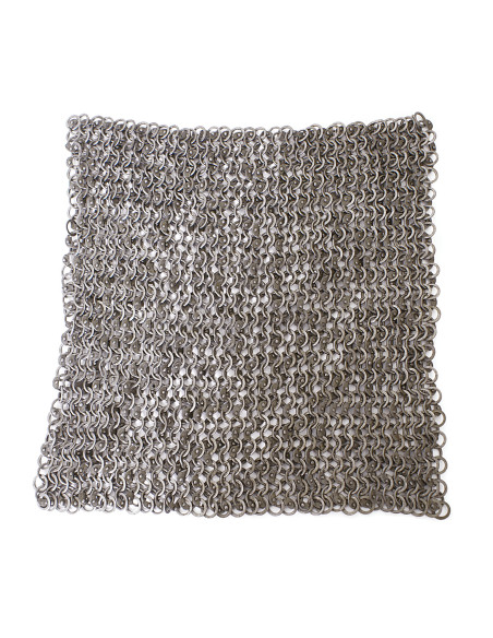 Chainmail piece of 20 x 20 cm, edged...
