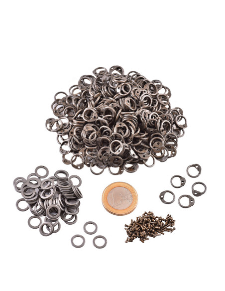 1 kg bag of edged chainmail rings