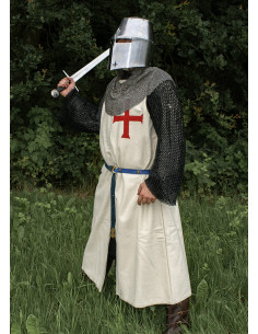 Templar wool tabard with red cross 2