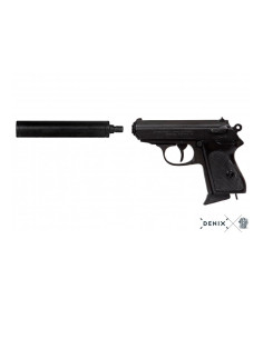 Semi-automatic pistol with silencer 2