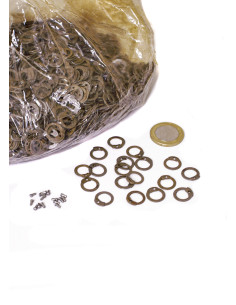 1 kg bag of rings with rivets for chain mail, 8mm.