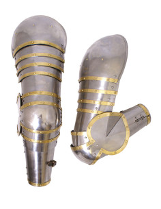 Pair of articulated medieval metal arms