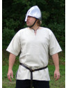 Viking tunic in wool, natural white