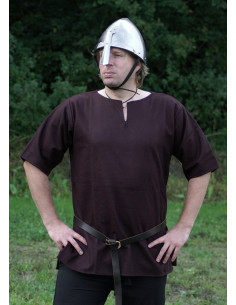 Viking tunic in wool, brown color