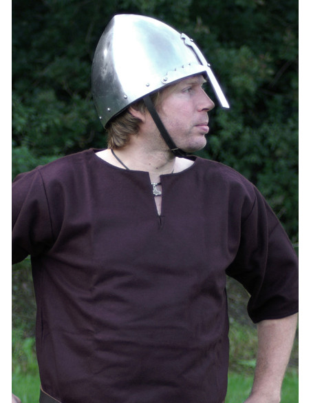 Viking tunic in wool, brown color