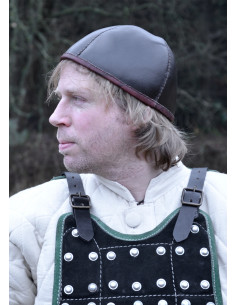 Medieval leather cap