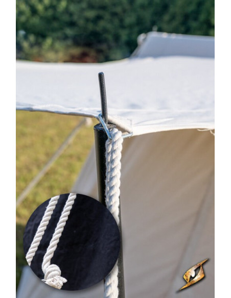 Black medieval tent for intrepid...