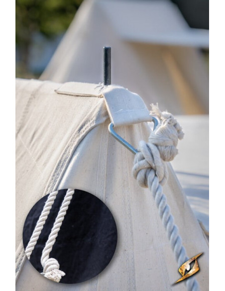 Black medieval tent for intrepid...