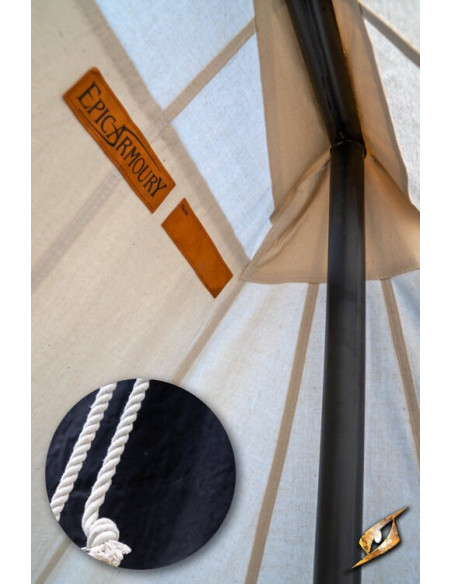 Black medieval tent for intrepid...