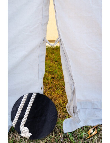 Black medieval tent for intrepid...