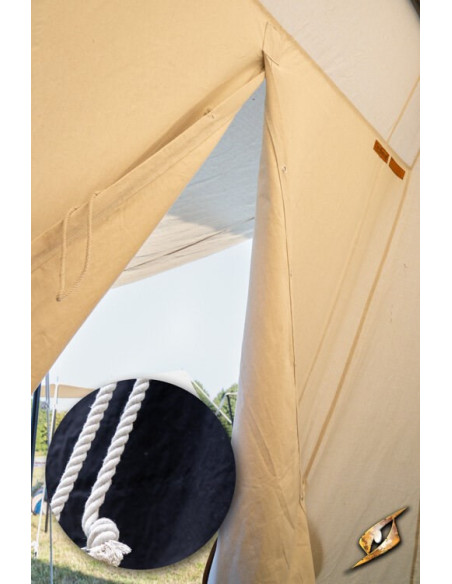 Black medieval tent for intrepid...