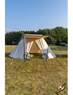 Black medieval tent for intrepid warriors, 4 x 6 mts. 2