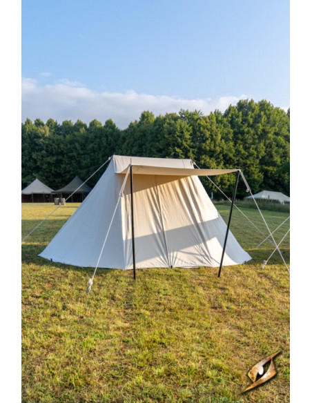 Black medieval tent for intrepid...