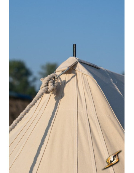 Black medieval tent for intrepid...