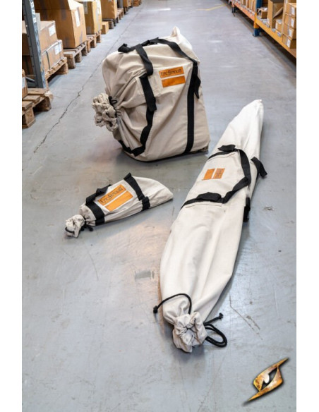 Black medieval tent for intrepid...