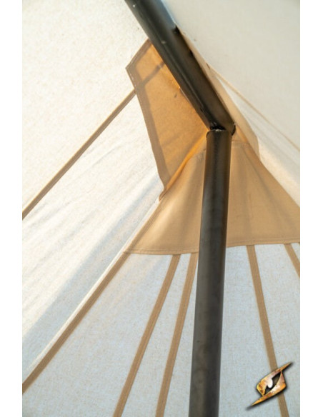 Black medieval tent for intrepid...