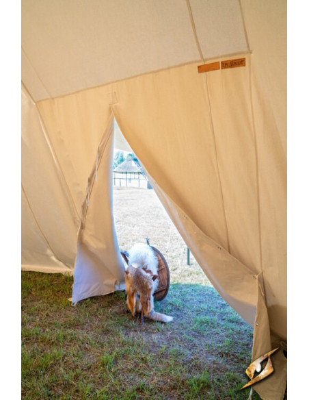 Black medieval tent for intrepid...