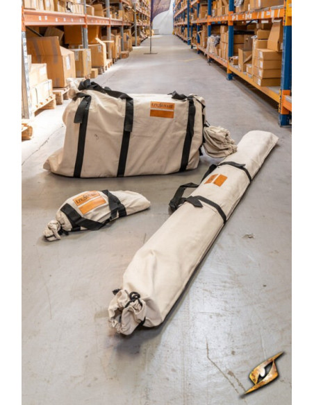 Black medieval tent for intrepid...