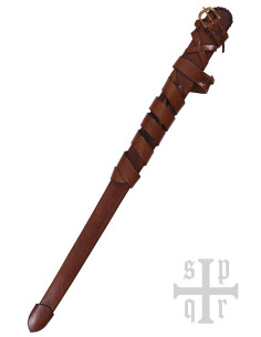 Leather sheath with belt for medieval or viking sword
