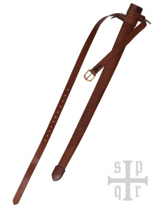 Short scabbard with belt for medieval or viking sword