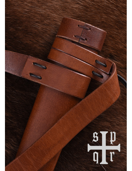 Short scabbard with belt for medieval...