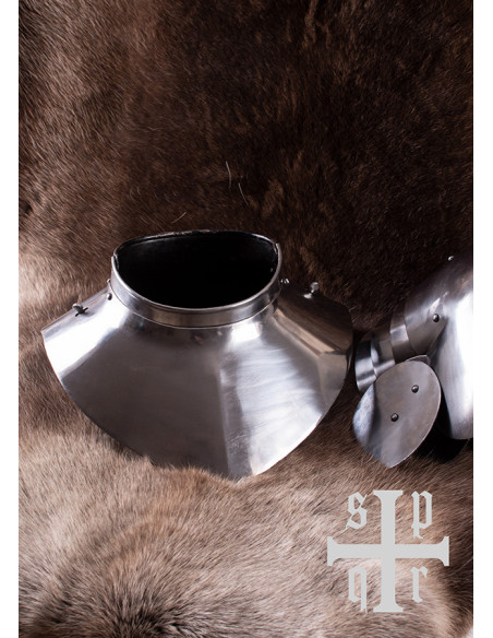 Medieval gorget with shoulder pads,... Medieval gorget with shoulder pads,...