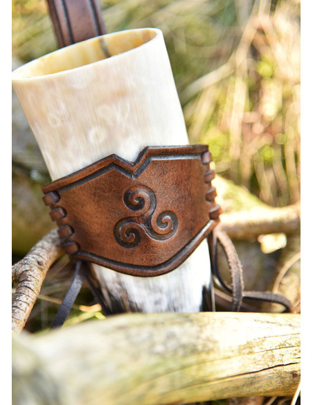 Leather baldric with Triskel for...