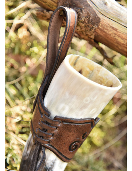 Leather baldric with Triskel for...