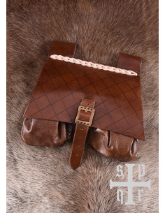 Medieval leather bag, XIV century, various colors 2