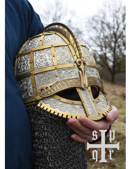 Decorated Viking helmet Valsgärde,...