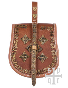 Viking leather bag model Birka