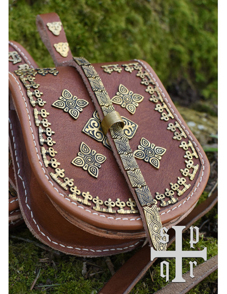 Viking leather bag model Birka