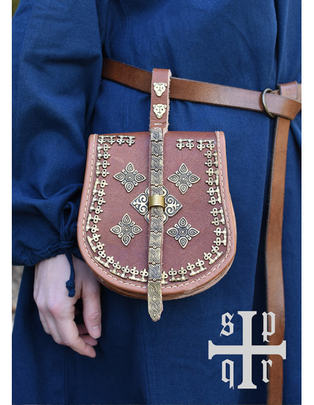 Viking leather bag model Birka
