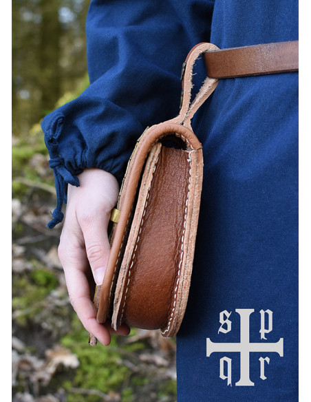 Viking leather bag model Birka