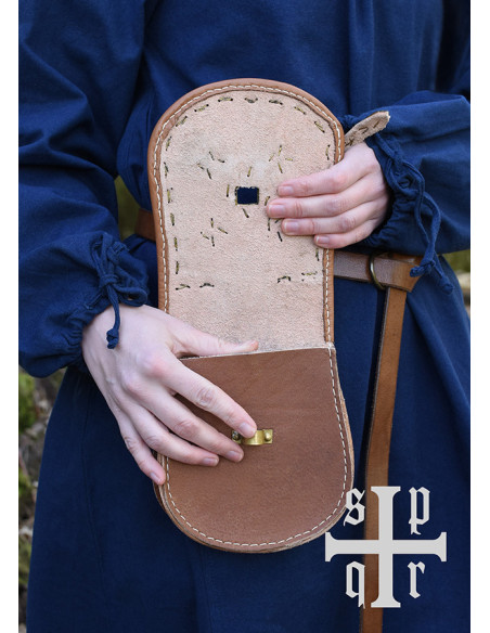 Viking leather bag model Birka