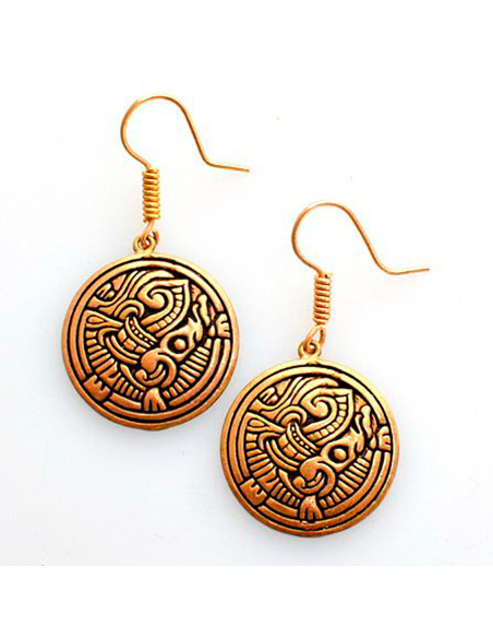 Viking earrings captivating beast