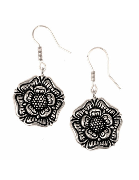 Tudor Rose English Medieval Earrings,...