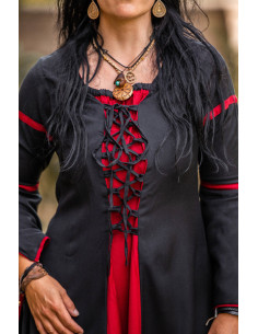Medieval dress woman Black-Red 2