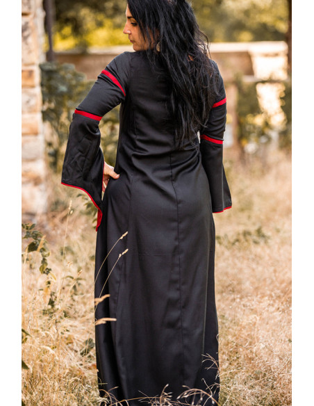 Medieval dress woman Black-Red