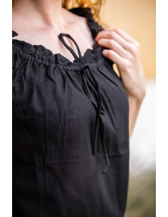 Lotte sleeveless summer medieval blouse, black 2