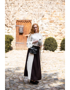 Classic medieval blouse Emma model, natural white color 2