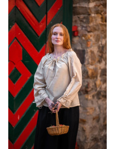 Medieval women's blouse Bettina, hemp 2