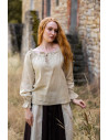 Cream medieval blouse, with long sleeves