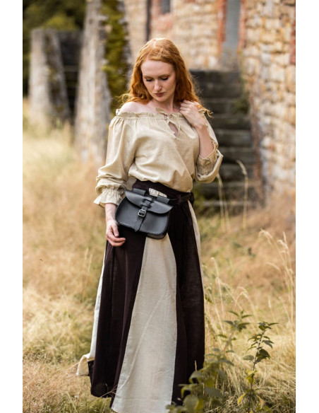 Cream medieval blouse, with long sleeves