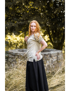 Medieval blouse with ties model Otillia, hemp 2