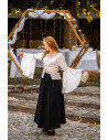 Medieval witch blouse model Carmen, white color