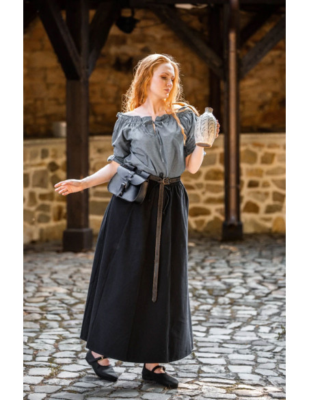 Medieval skirt woman Smilla, black Medieval skirt woman Smilla, black